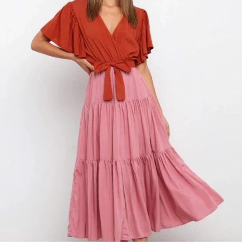 Petal + Pup Barker Tiered Midi Dres